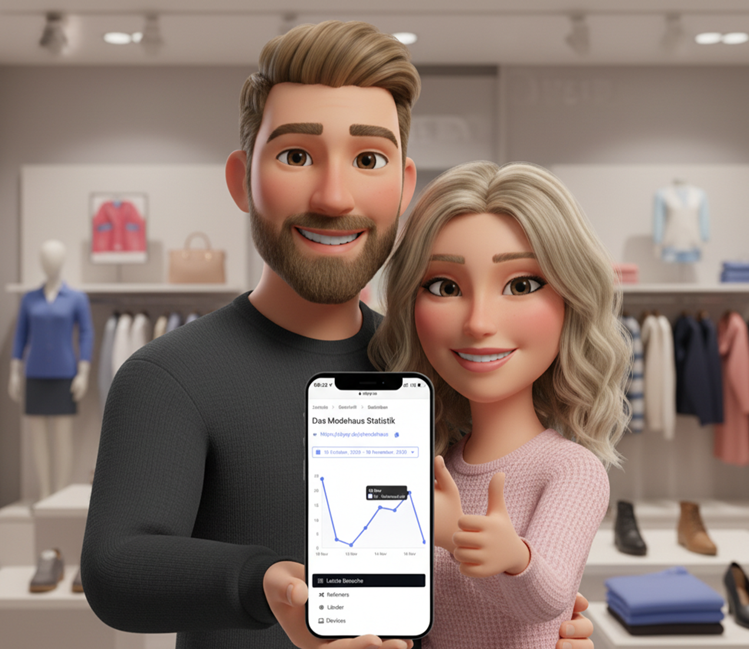 Screenshot einer Store-Analytics-Ansicht