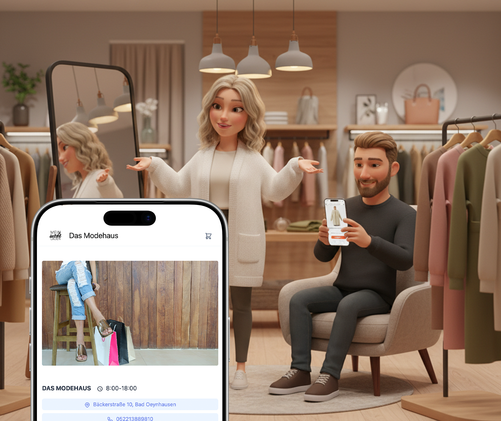 Screenshot einer Beispiel-Shopseite in der Desktop-Ansicht
